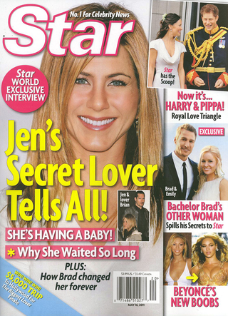 Illustration for article titled This Week In Tabloids: Jennifer Aniston's Former Lover Says He Was "Too Pure" For Her